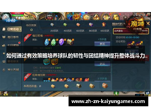 如何通过有效策略培养球队的韧性与团结精神提升整体战斗力